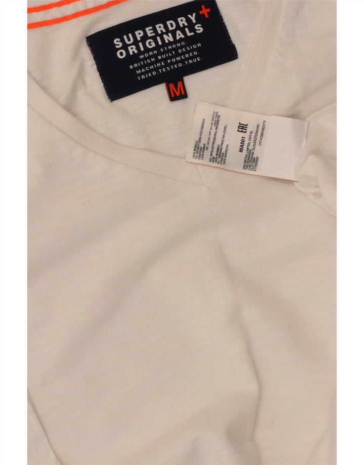 T-shirt da uomo SUPERDRY Top in cotone bianco medio