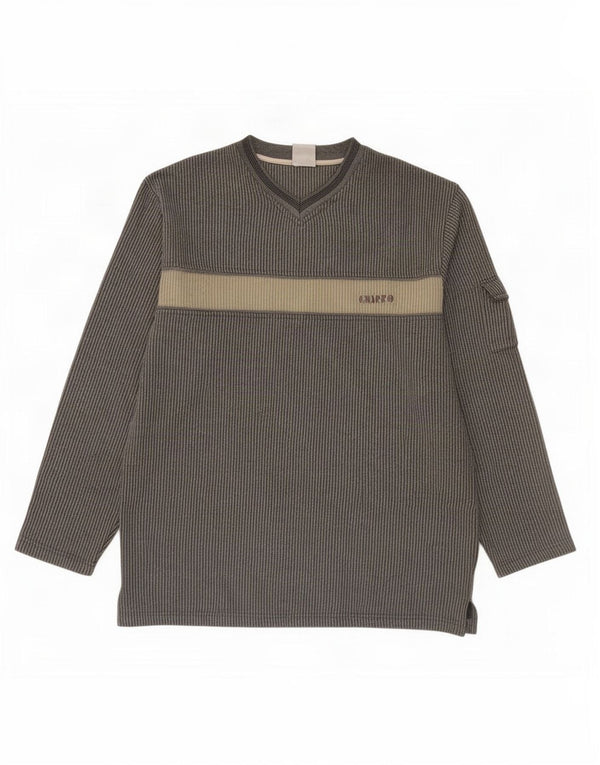 Charro Top Uomo Manica Lunga IT 50 Grigio Medio Gessato