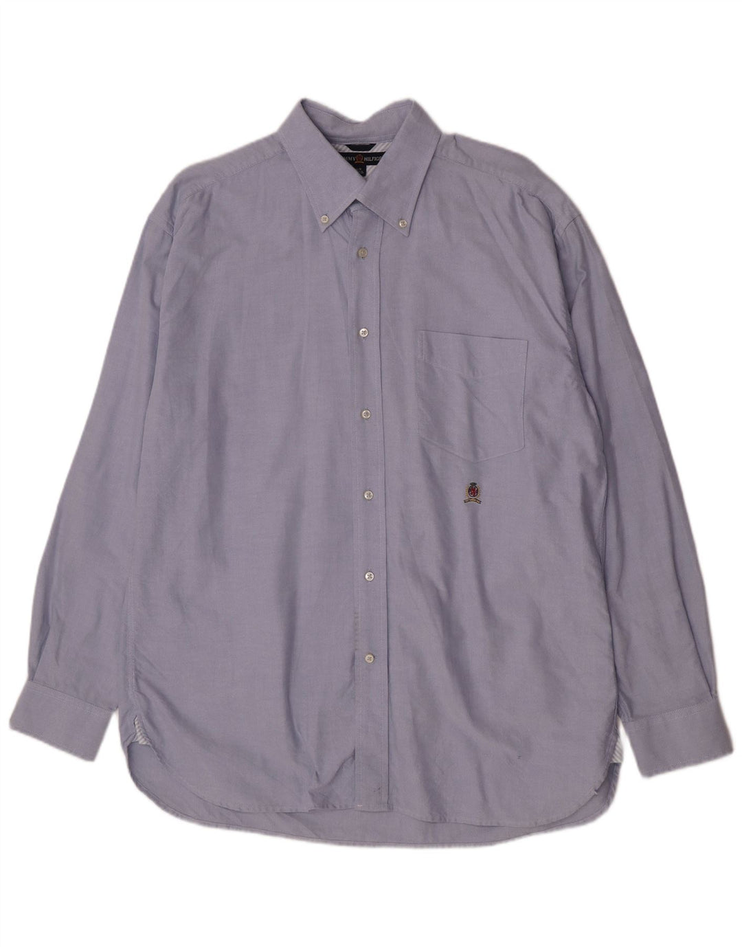 Camicia da uomo Regular Fit Tommy Hilfiger Large in cotone blu