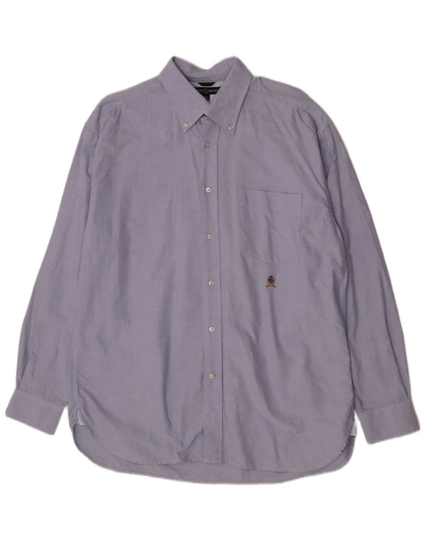 Camicia da uomo Regular Fit Tommy Hilfiger Large in cotone blu