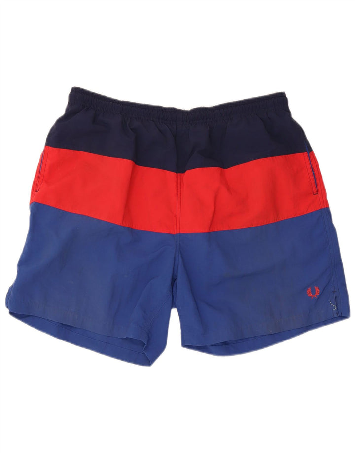 FRED PERRY Pantaloncini da bagno da uomo Grandi in nylon color block multicolore