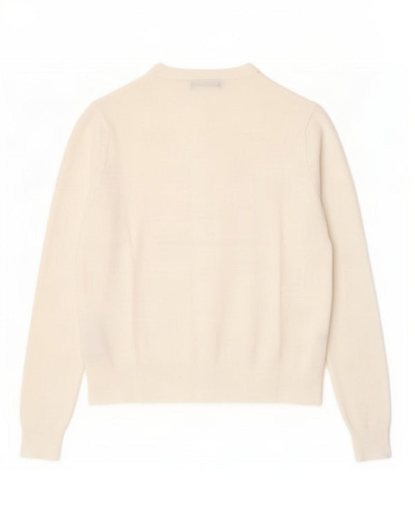 Maglione cardigan da donna Marks & Spencer UK 12 Viscosa bianca media
