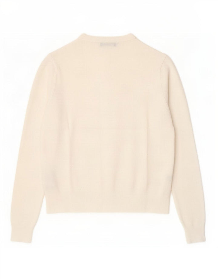 Maglione cardigan da donna Marks & Spencer UK 12 Viscosa bianca media
