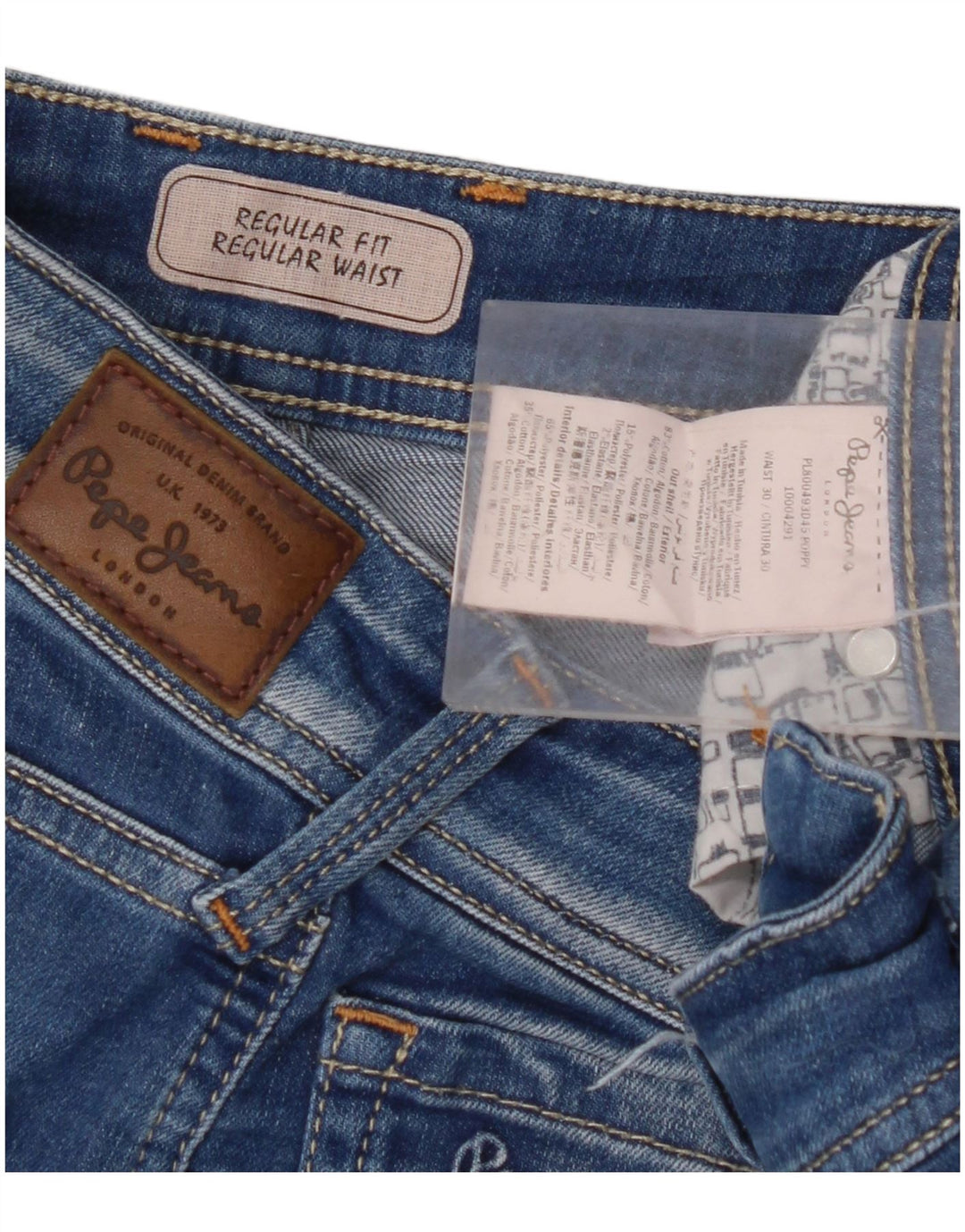 PEPE JEANS Pantaloncini di jeans vestibilità regolare da donna W30 Cotone blu medio