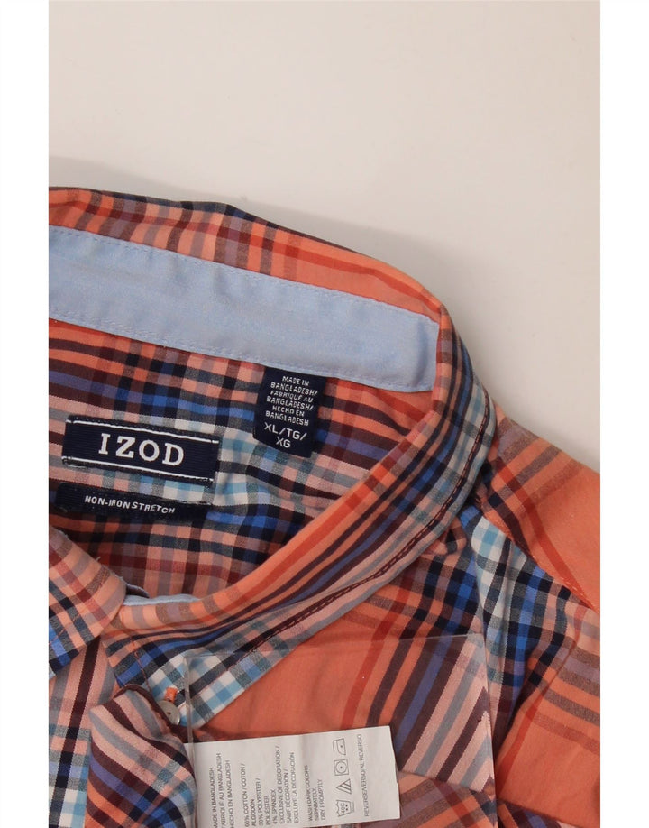 Camicia da uomo Izod XL in cotone a quadri arancione