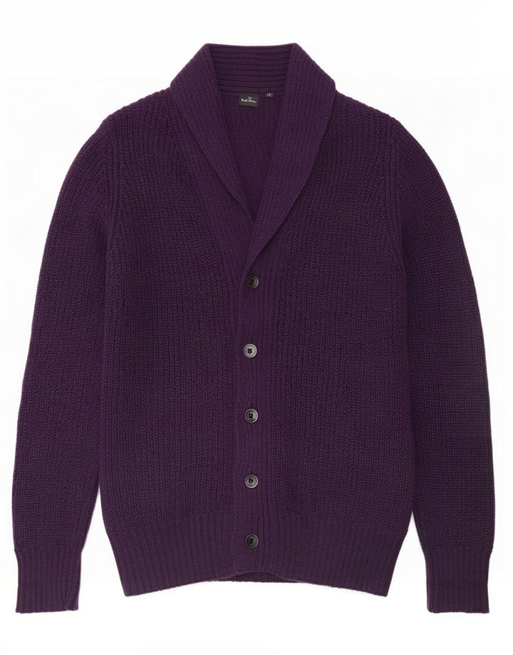Maglione cardigan da uomo Paul Smith in lana viola medio