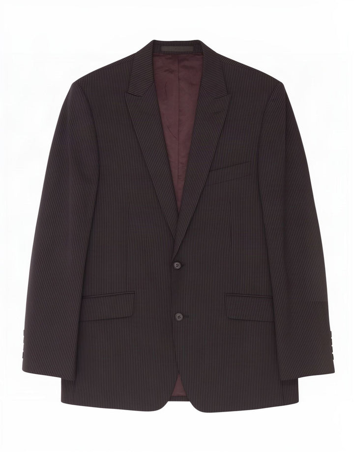 Giacca blazer a 2 bottoni da uomo Marks & Spencer UK 38 gessato medio nero