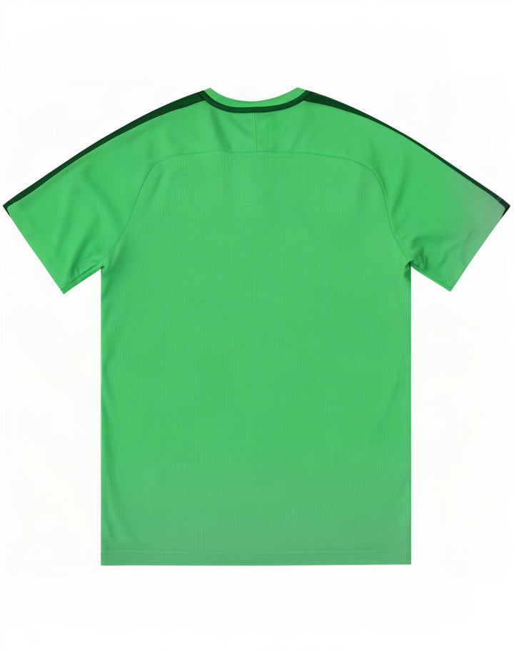 T-shirt grafica Nike Dri Fit da uomo, top in poliestere color block verde medio