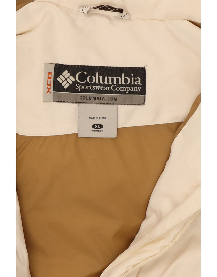 Giacca imbottita con cappuccio da donna COLUMBIA UK 18 XL Poliestere bianco