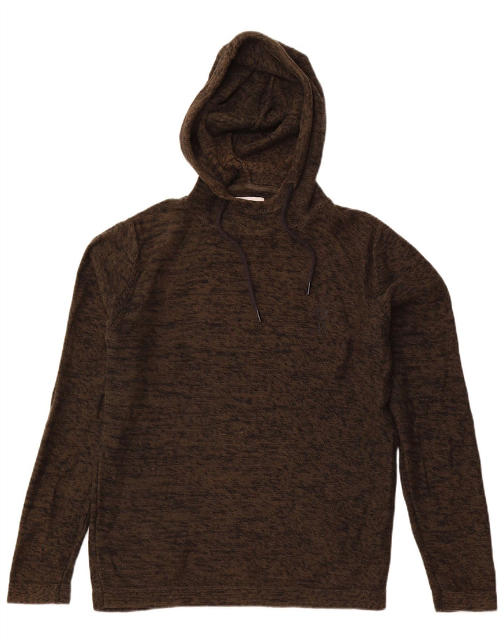 JACK & JONES Maglia con cappuccio da uomo in cotone puntinato color kaki medio