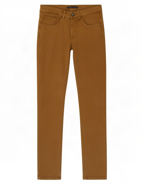Pantaloni casual skinny da uomo Zara EU 36 XS W29 L31 Cotone marrone