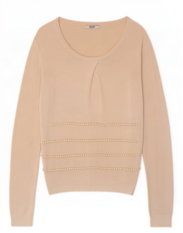 Top manica lunga da donna Liu Jo UK 6 XS Beige
