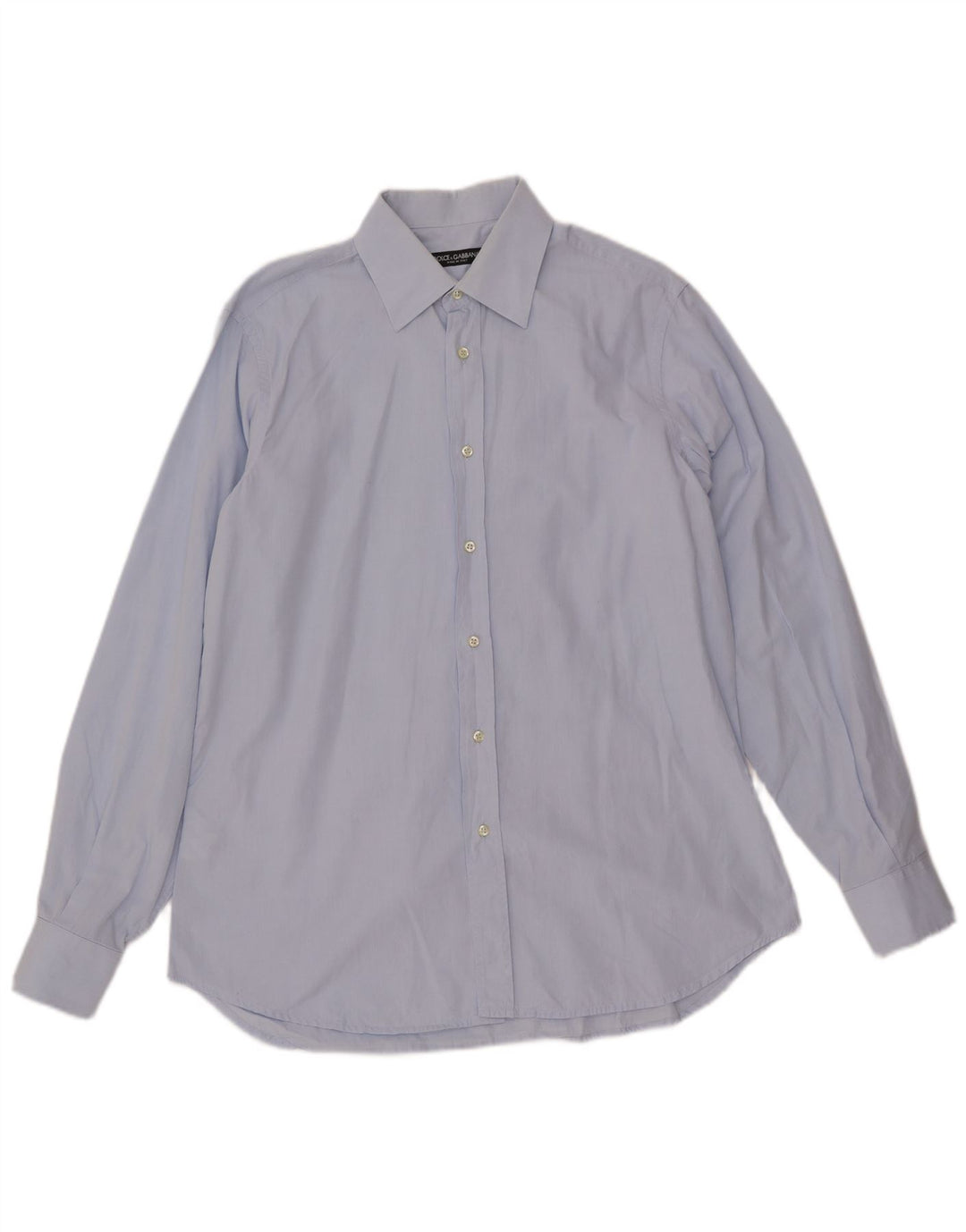 DOLCE & GABBANA Camicia da uomo Taglia 16 41 Large Blu Cotone