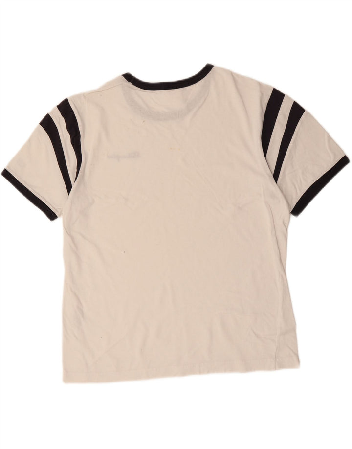 T-shirt da uomo CHAMPION Top in cotone color block bianco medio