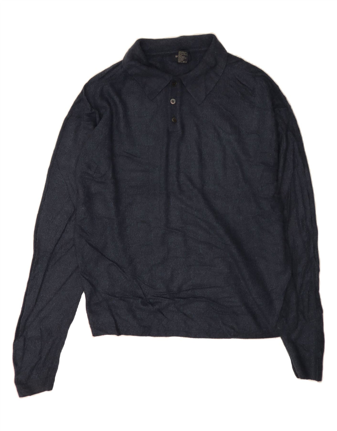 DOCKERS Mens Polo Neck Jumper Sweater Large Navy Blue Acrylic Vintage Dockers and Second-Hand Dockers from Messina Hembry 