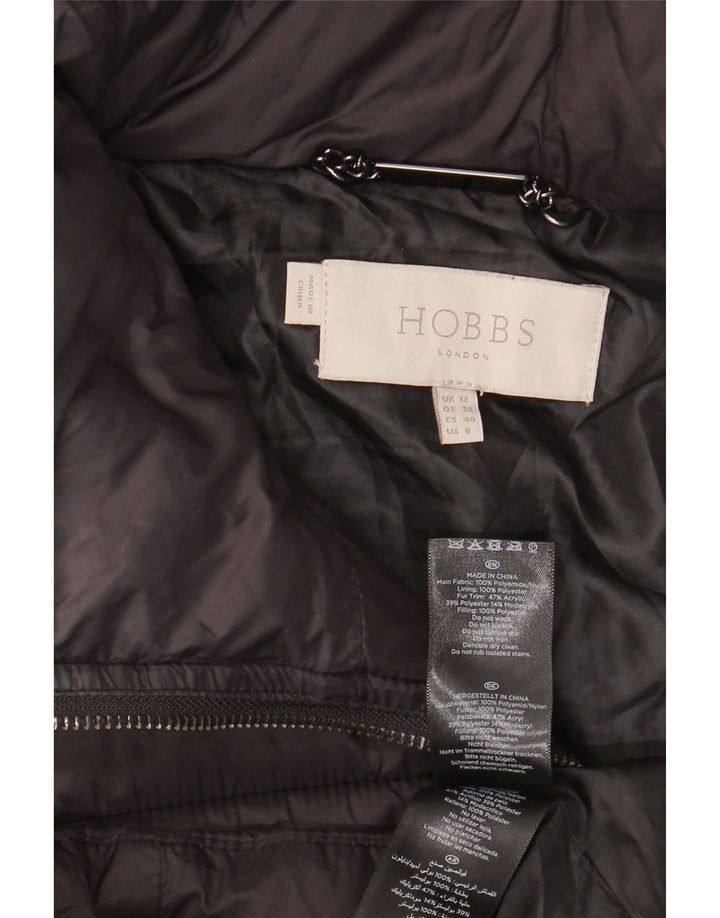 Cappotto imbottito con cappuccio da donna Hobbs UK 12 medio nero in poliammide