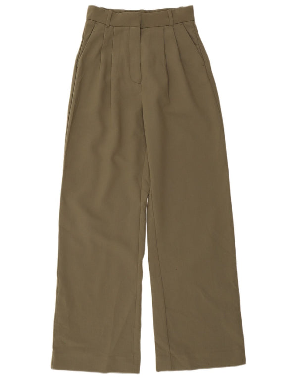 Pantaloni chino con pegging da donna Abercrombie & Fitch US 2 XS W26 L29 Cachi