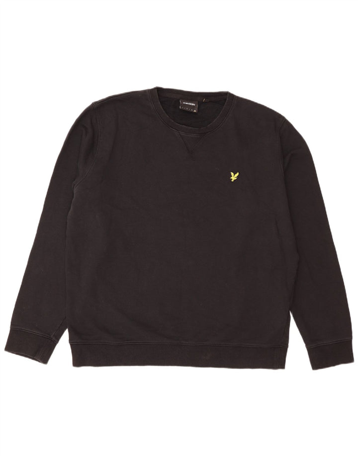 Lyle & Scott Felpa da uomo Maglione 2XL Cotone nero