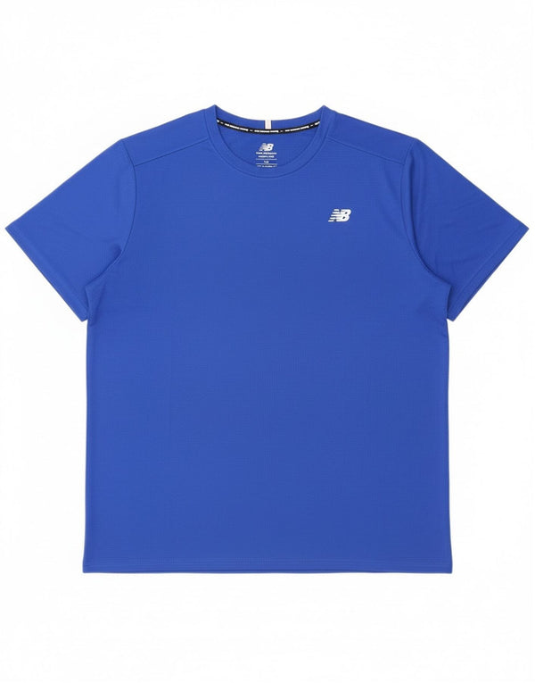 T-shirt da uomo New Balance Top XL blu poliestere