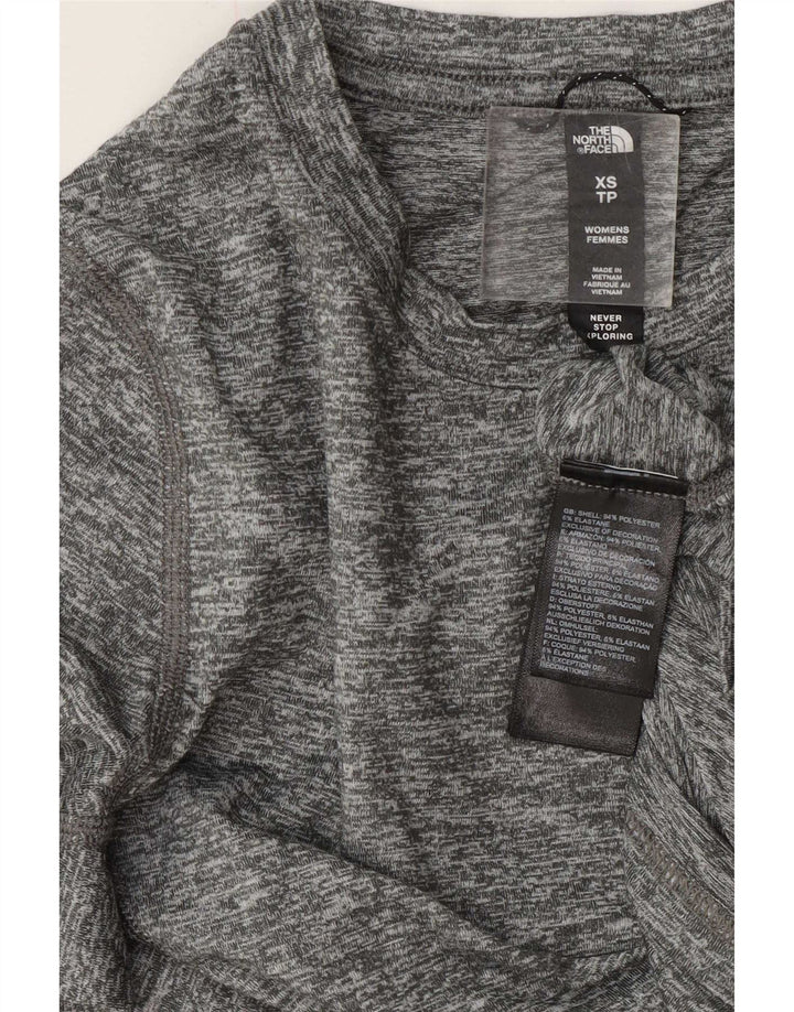 Top manica lunga da donna The North Face UK 6 XS poliestere chiazzato grigio