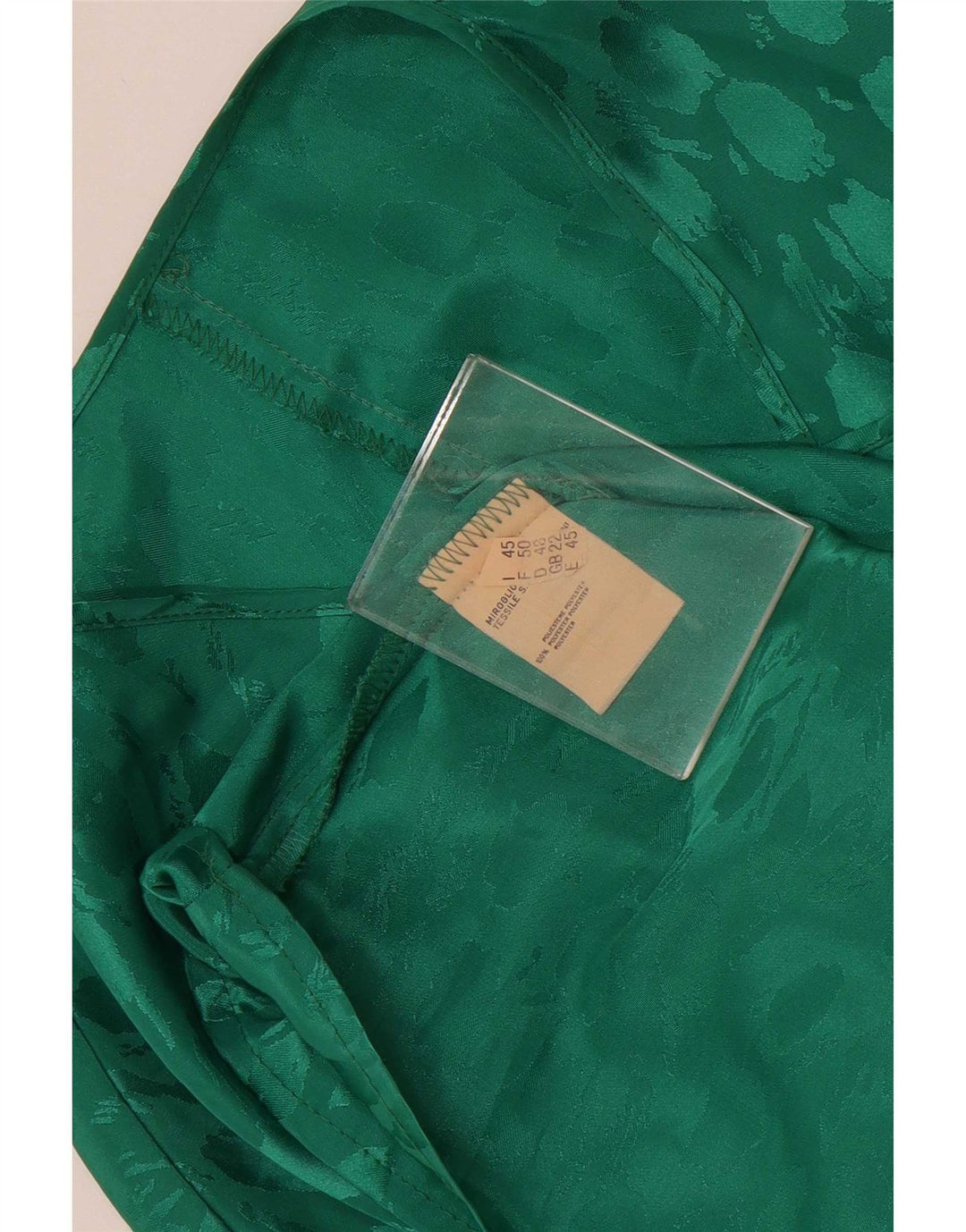 Top camicetta da donna vintage UK 22 2XL Poliestere maculato verde