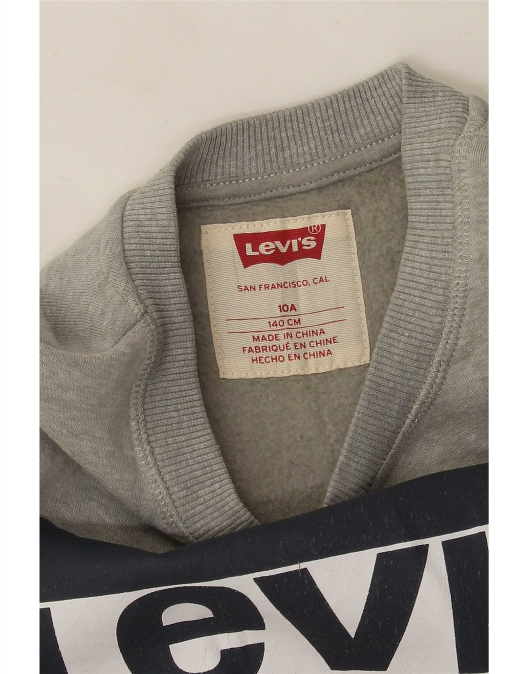 Maglione con cappuccio grafico Levi's per ragazzi 9-10 anni grigio chiazzato