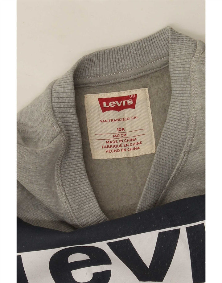 Maglione con cappuccio grafico Levi's per ragazzi 9-10 anni grigio chiazzato