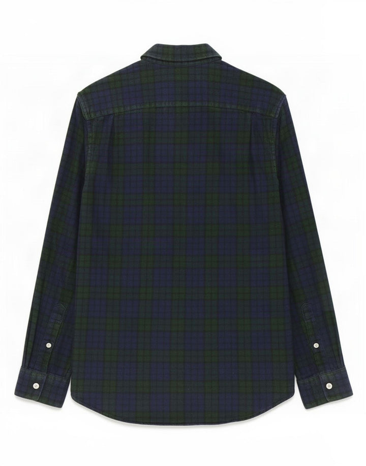 Camicia da uomo in flanella Jack Wills piccola in cotone blu navy