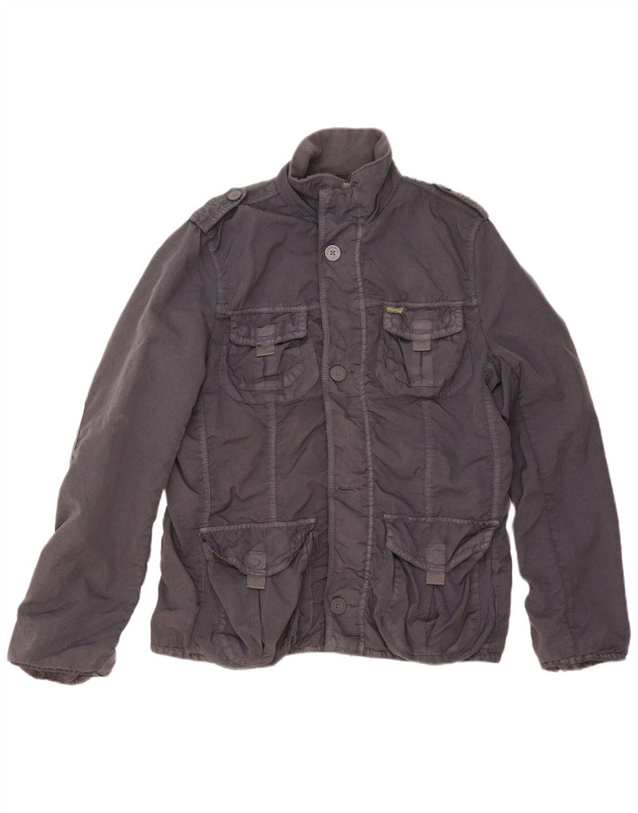 TOMMY HILFIGER Giacca militare da uomo UK 38 Nylon blu navy medio
