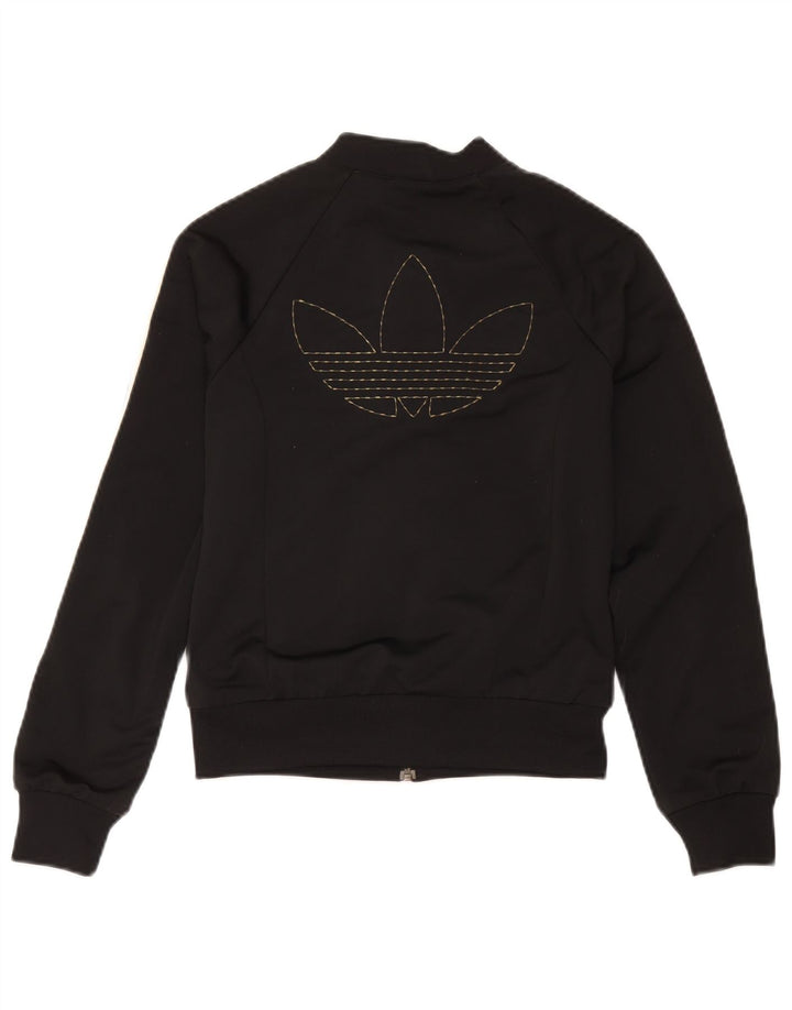 Giacca da tuta grafica corta Adidas da donna EU 38 media nera