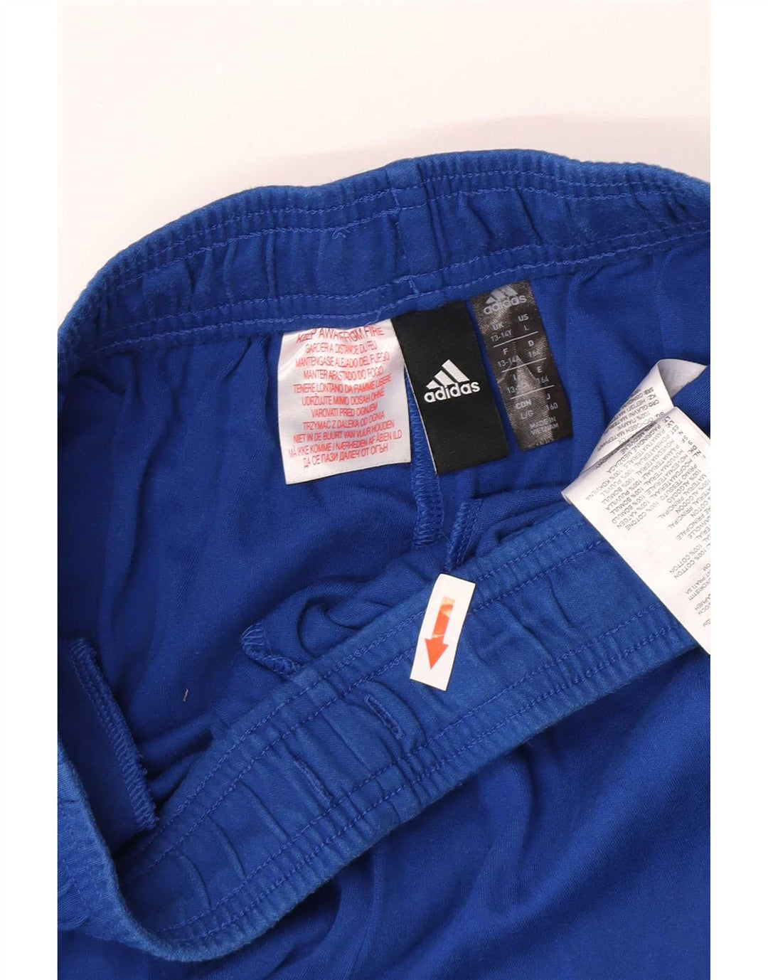 Pantaloni Tuta Adidas Ragazzo 13-14 Anni Cotone Blu
