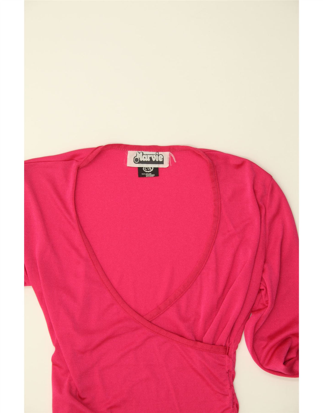 C&A Womens Top Long Sleeve UK 12 Medium Pink Nylon Vintage C&A and Second-Hand C&A from Messina Hembry 