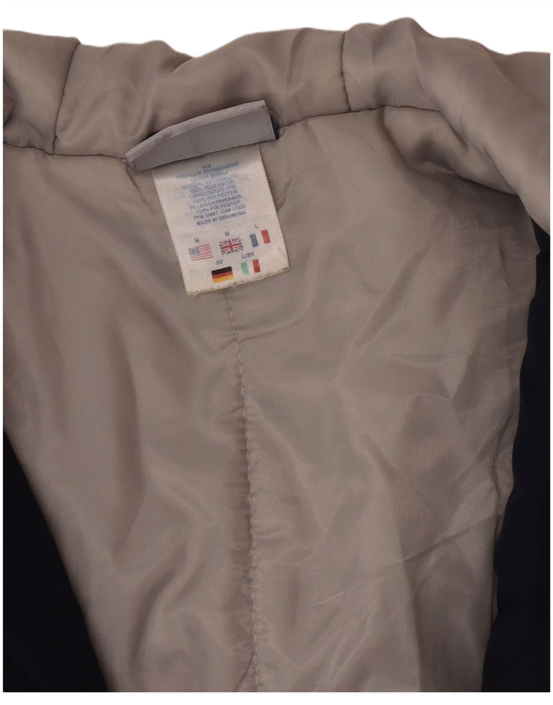 Giubbotto bomber con cappuccio da uomo Reebok UK 38 Medium Navy Blue Colourblock