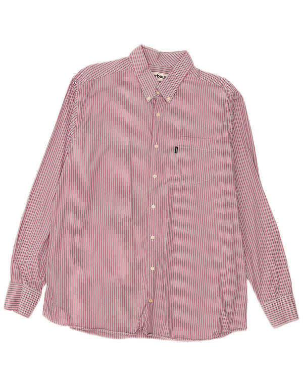 Camicia Barbour da uomo su misura 2XL a righe rosa