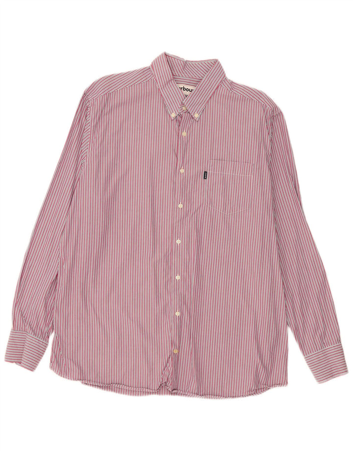 Camicia Barbour da uomo su misura 2XL a righe rosa