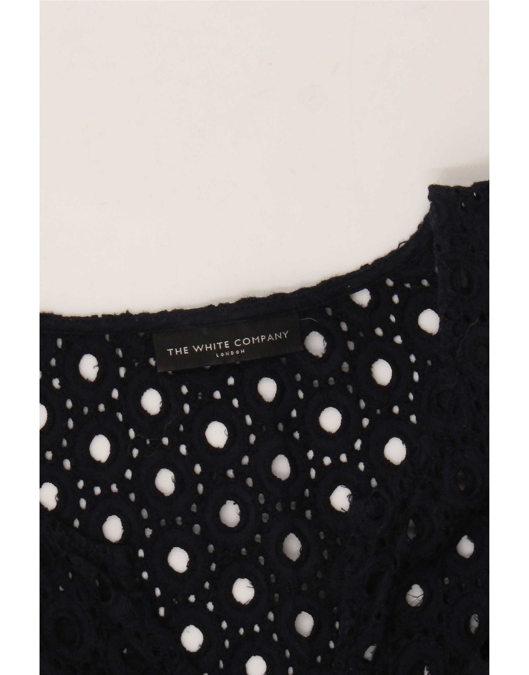 Abito basic da donna con maniche a 3/4 da spiaggia The White Company UK 10 piccolo blu navy