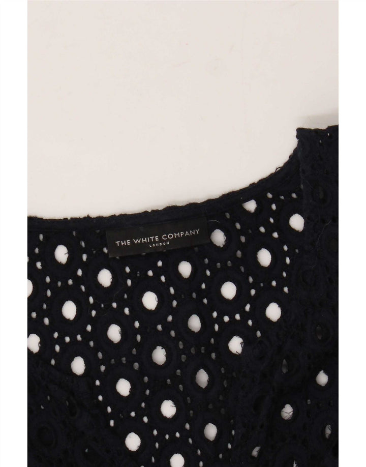 Abito basic da donna con maniche a 3/4 da spiaggia The White Company UK 10 piccolo blu navy