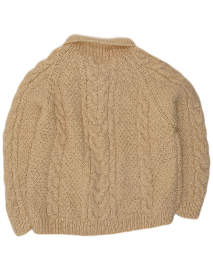 THC Maglione da uomo con collo alto XL in lana bianca