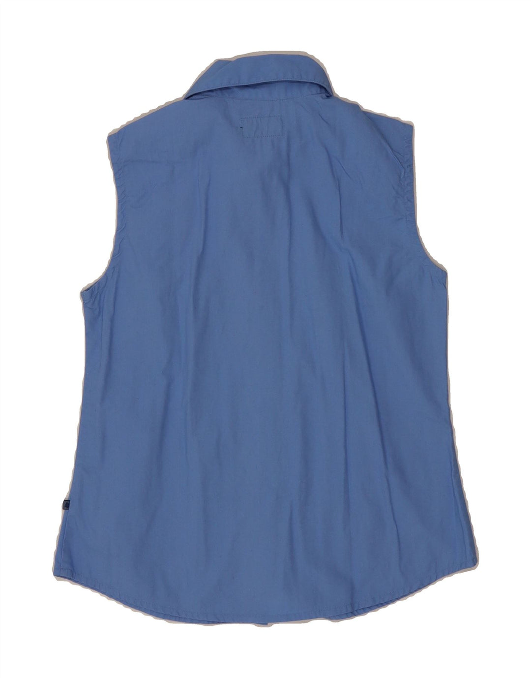 INVICTA Womens Sleeveless Shirt UK 10 Small Blue Cotton Vintage Invicta and Second-Hand Invicta from Messina Hembry 