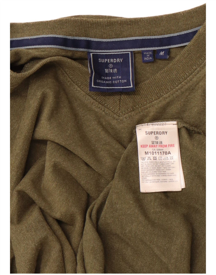 T-shirt da uomo Superdry Top in cotone verde medio
