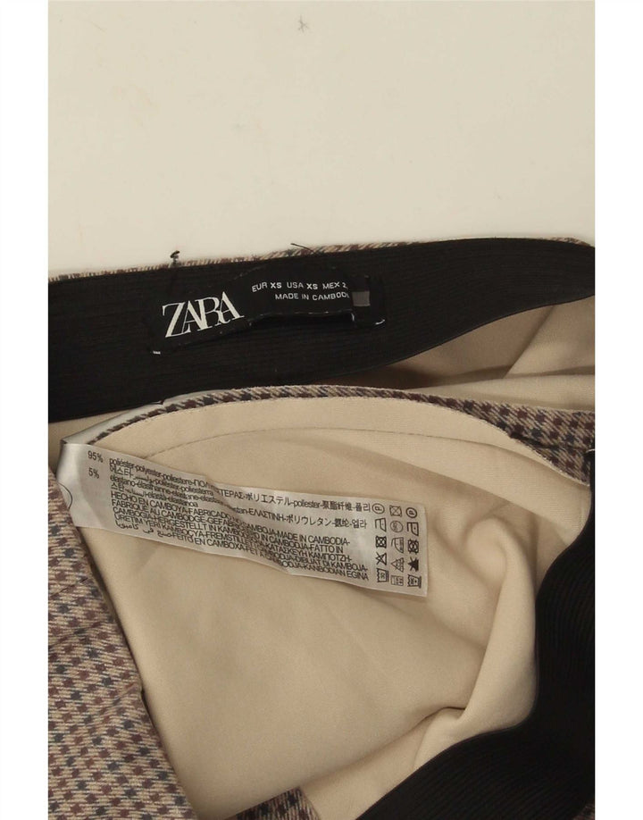 Leggings Zara da donna UK 4 XS poliestere pied de poule grigio