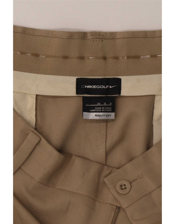 Pantaloncini chino Nike Fit Dry da uomo W36 Large in poliestere kaki