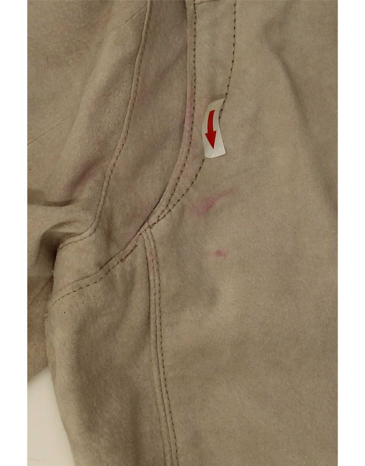Giubbotto bomber in pelle scamosciata da uomo Heine UK 44 2XL Pelle beige