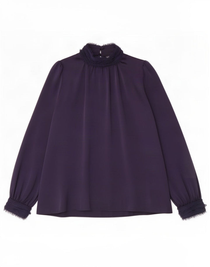 Camicetta oversize da donna Zara UK 6 XS poliestere blu navy