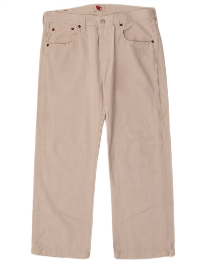 Levi's Uomo 501 Jeans dritti W32 L26 Cotone bianco