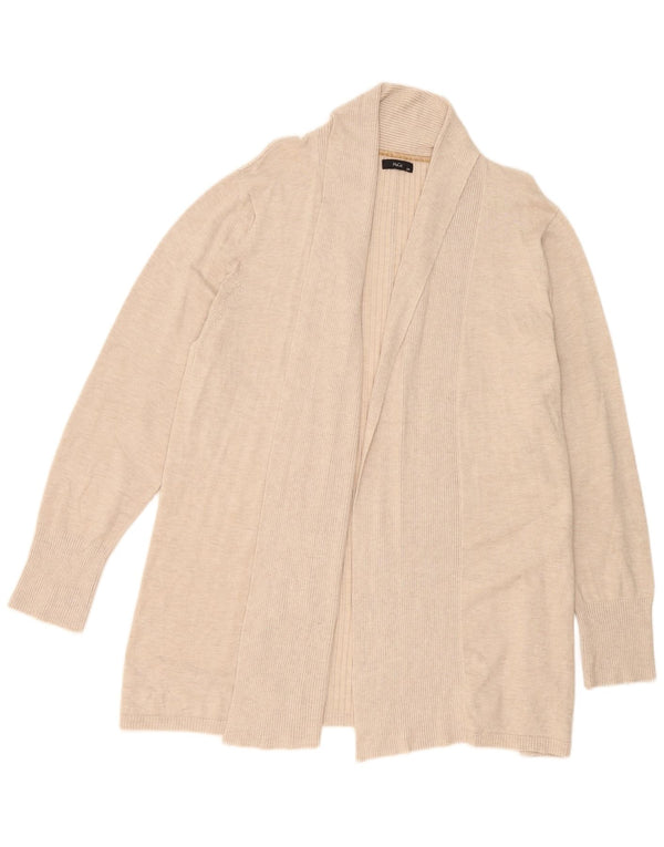 Maglione cardigan aperto lungo da donna M&Co UK 20 2XL Viscosa beige
