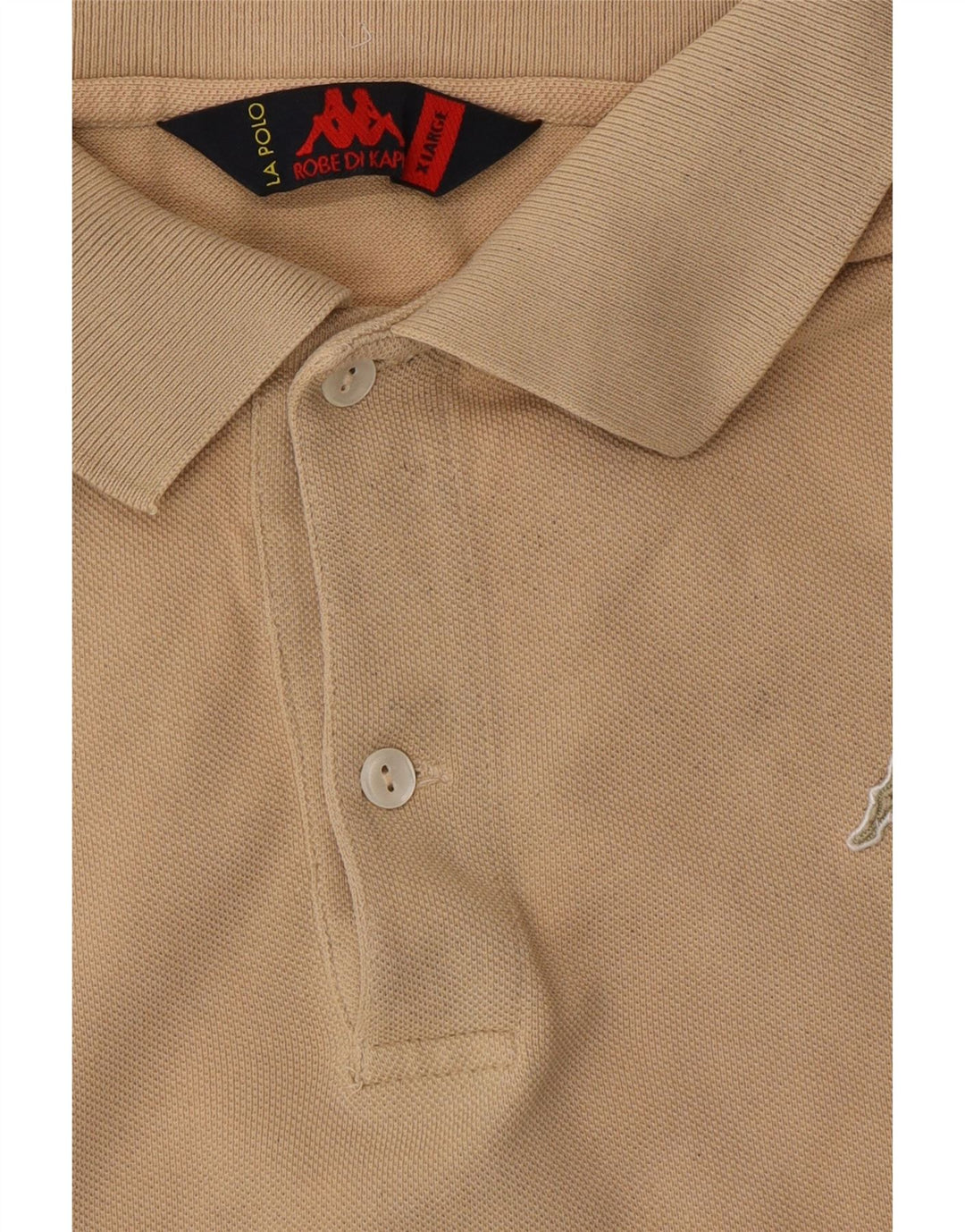 KAPPA Mens Polo Shirt XL Beige Cotton Vintage Kappa and Second-Hand Kappa from Messina Hembry 