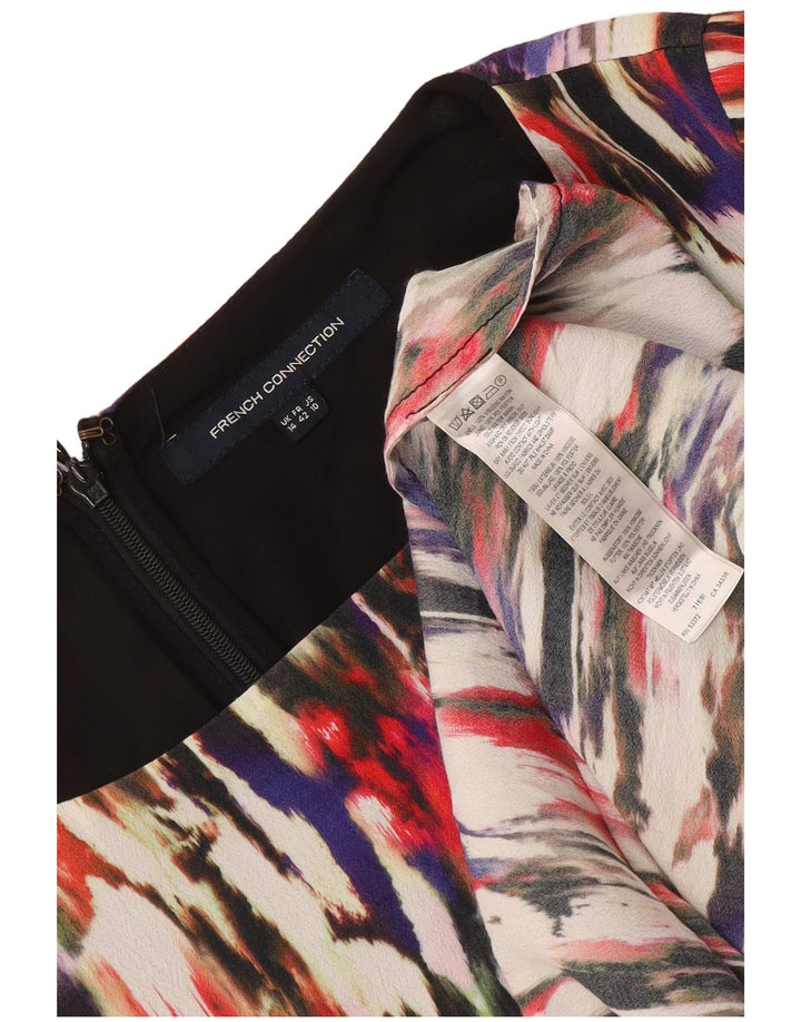 Abito a trapezio da donna French Connection UK 14 Grande blocco di colori multicolore