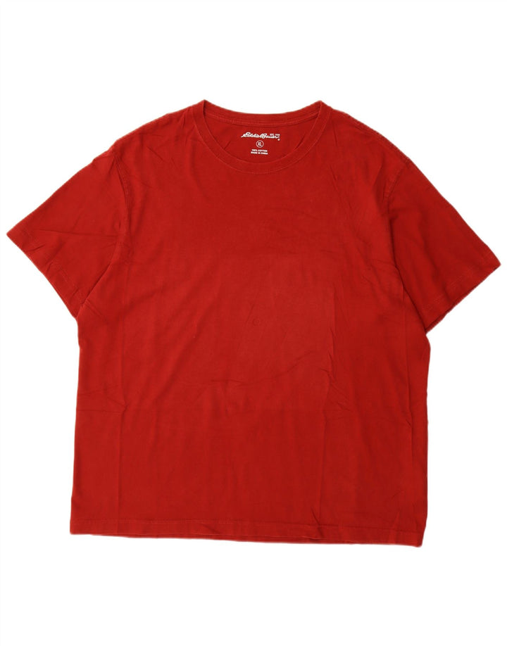 T-shirt da uomo Eddie Bauer Top XL in cotone rosso