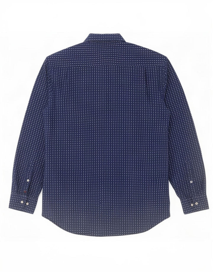 Camicia da uomo Tommy Hilfiger Cotone geometrico medio blu navy